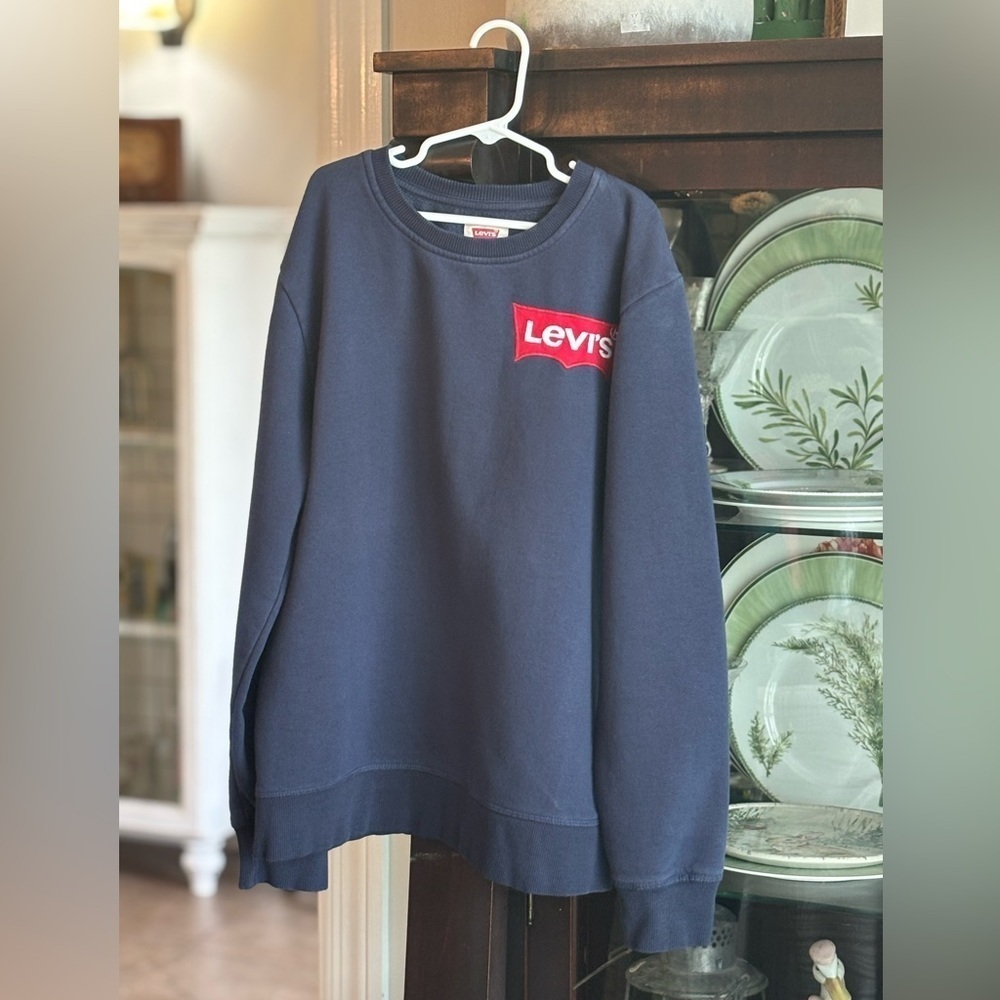 Levi’s Classic YL Crewneck Sweatshirt. Boy’s Sz. L (12-14) Navy | Retro | Y2K